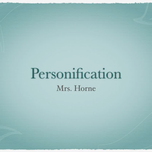 Personification Video