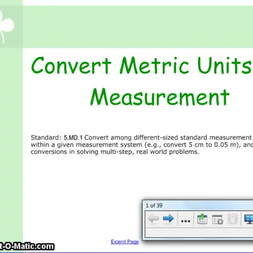 Metric Conversions Larger to Smaller