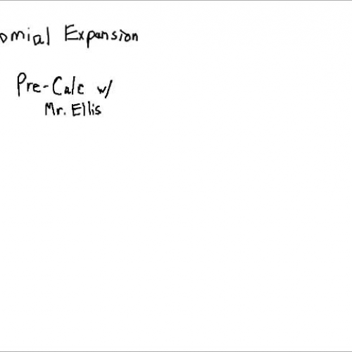 13 - Binomial Expansion