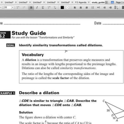 6.2 Part 1 Dilations and Similarity 