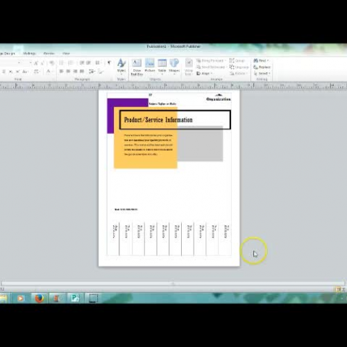 Publisher 2010 Display Boundaries Select Zoom