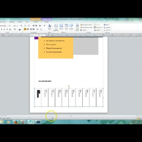 Publisher 2010 "Enter Tear-Off Text"