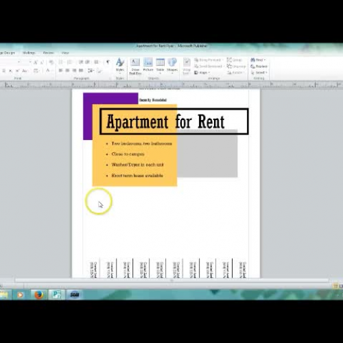 Publisher 2010 "Insert Photograph and Apply Picture Style"