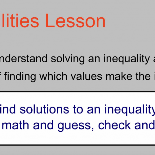Inequality Lesson