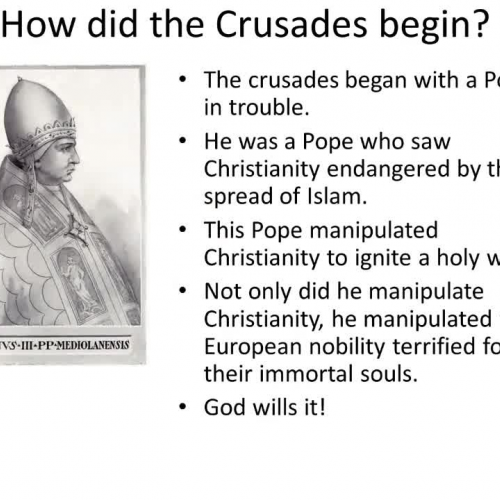 How did the Crusades begin?