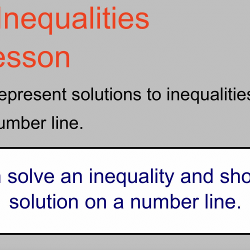 Solving Inequalities Lesson