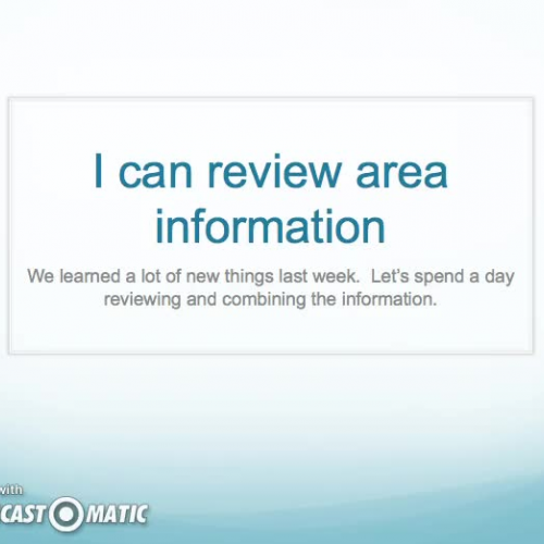 Review Area Problems