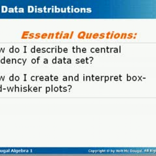 Data Distributions 1