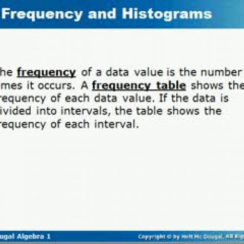 Frewquency and Histogram2