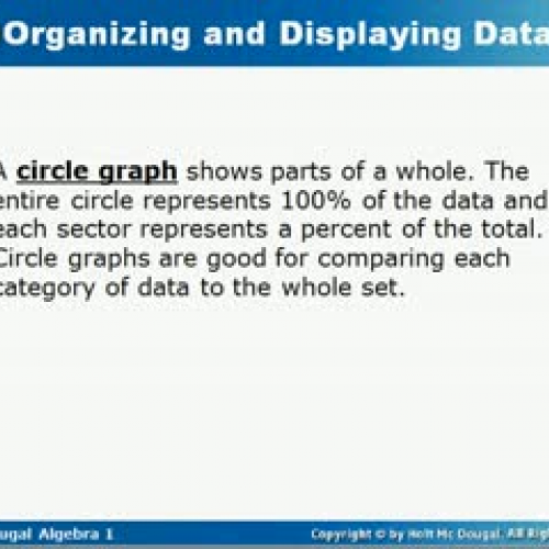 Organizing and displaying data 3