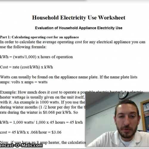 Calculating Household Electric Bill