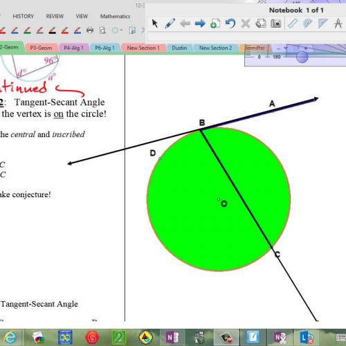 12-3 Part 2 Tangent-Secant Angles