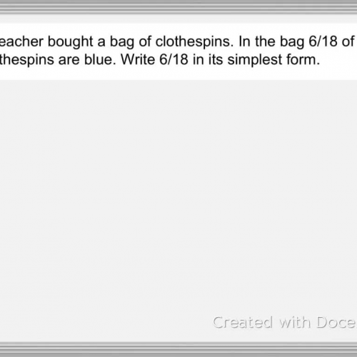 Simplifying Fractions