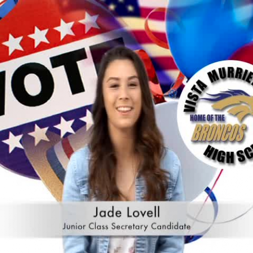 CLASS OF 2017 SECRETARY/TREASURER CANDIDATE - Jade Lovell