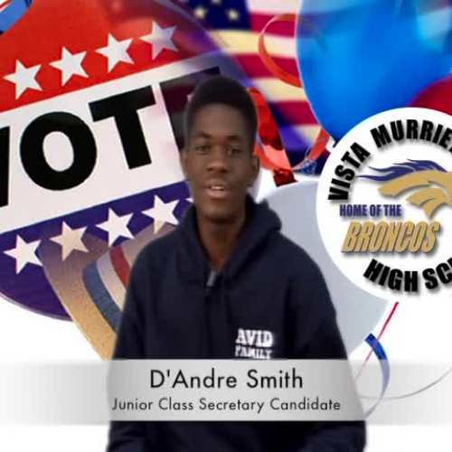 CLASS OF 2017 SECRETARY/TREASURER CANDIDATE - D'Andre Smith