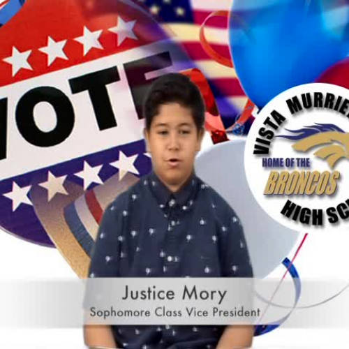 CLASS OF 2018 VICE PRESIDENT CANDIDATE - Justice Mory