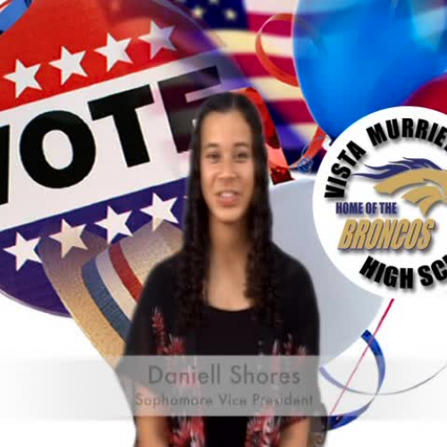 CLASS OF 2018 VICE PRESIDENT CANDIDATE - Danielle Shores