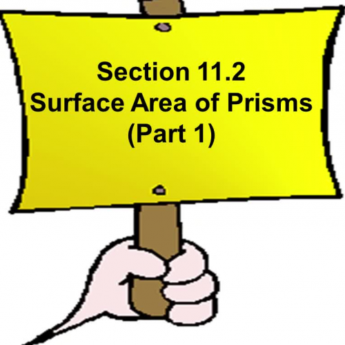 11.2 part 1 Surface Area of Prisms