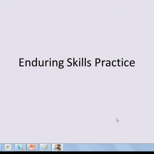 Enduring Skills Practice