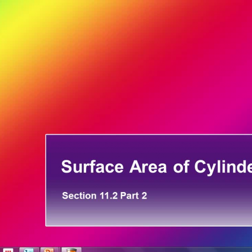 11.2 part 2 Surface Area of Cylinders