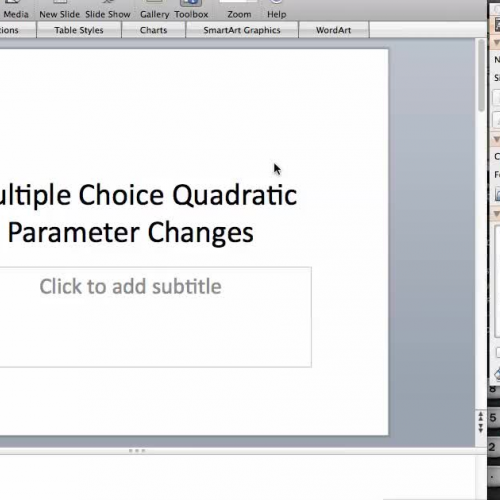 MC Quadratic Parameter changes