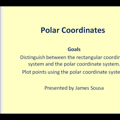  James Sousa: Polar Coordinates