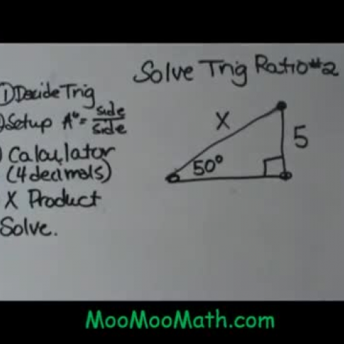 Using Trig Functions with a right triangle