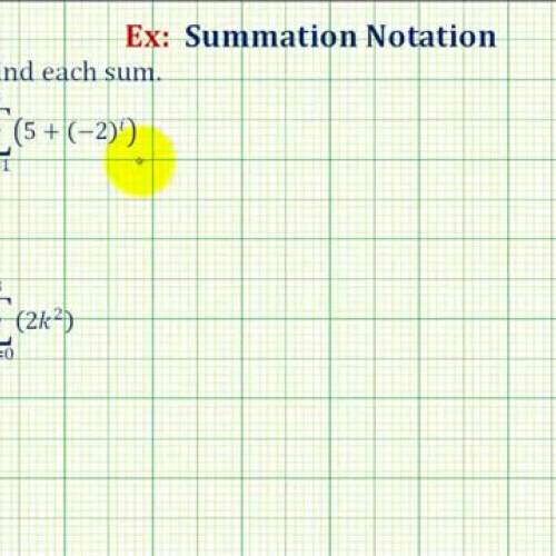 James Sousa: Find a Sum Written in Summation/Sigma Notation