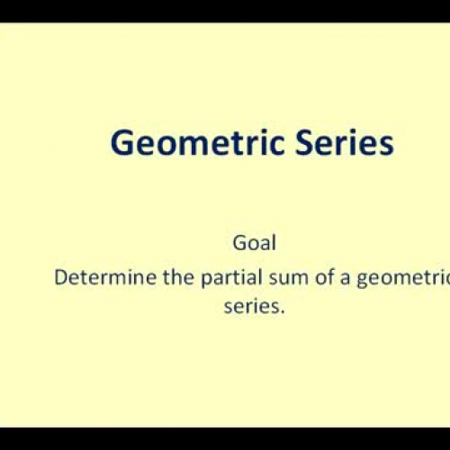  James Sousa: Geometric Series