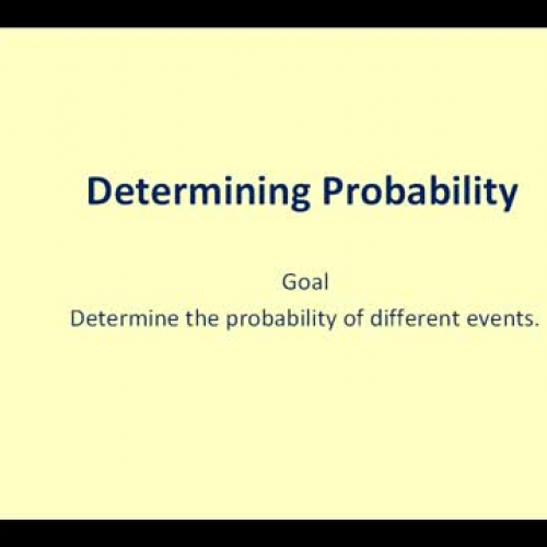 James Sousa: Determining Probability