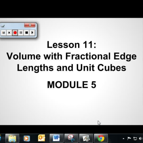 Lesson 11 Volume with Fractional Edge Lengths and Unit Cubes Classwork Quiz