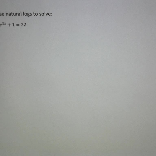 Natural Logarithm Equations Ex 3