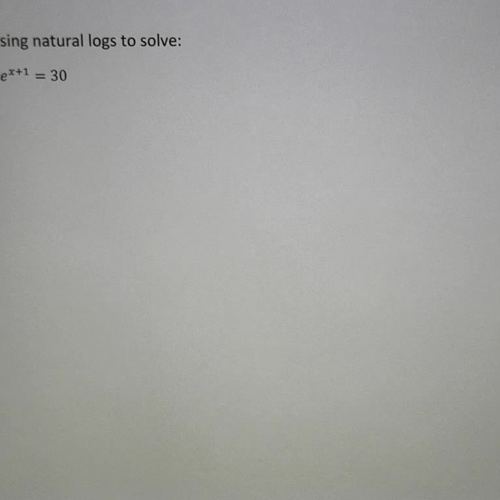 Natural Logarithm Equations Ex 4