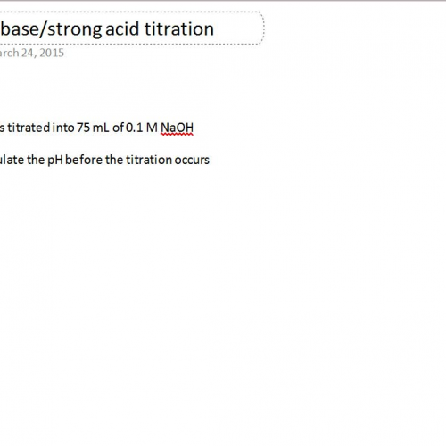 strong base strong acid titration