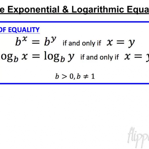 A2 9.6 Solve Exponential and Logarithmic Equations