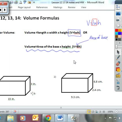 Engage NY, MOD 5, Lessons 12-14: Volume Formulas and Volume in the Real World