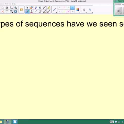 Video 2 - Geometric Sequences (7.2)