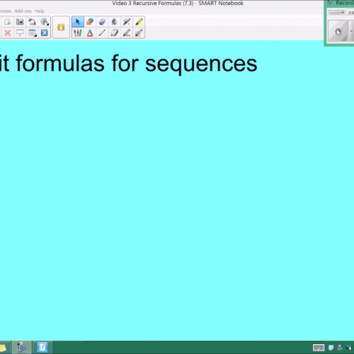 Video 3 - Recursive Formulas (7.3)