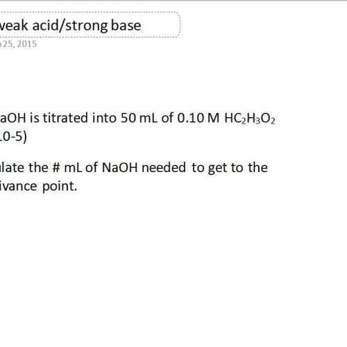 weak acid strong base titration