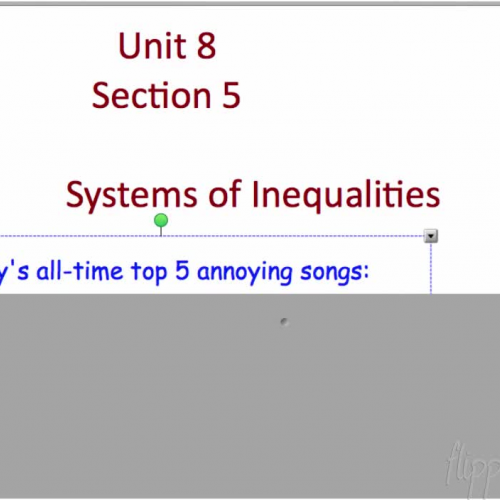 A1 8.5 Systems of Inequalities