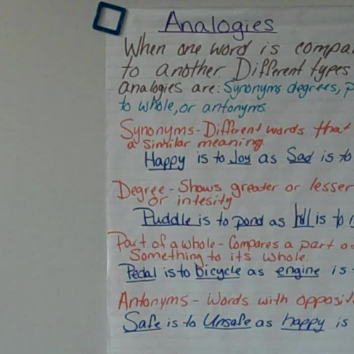 Mon. 4-6 Analogies