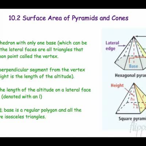 Geo 10.2 Surface Area of Pyramids and Cones