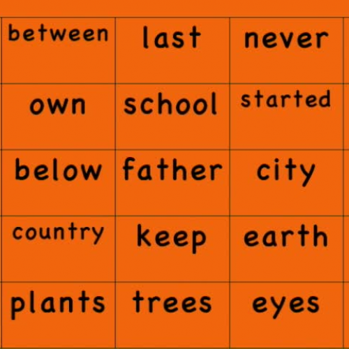 Estes Elementary Sight Words 201-225