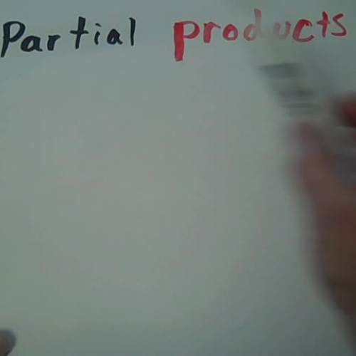 Partial Products 2 digit x 1 digit