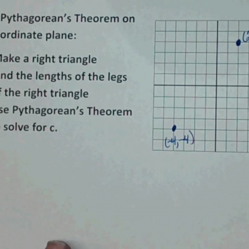 Pythagorean's Theorem on the Coordinate Plane