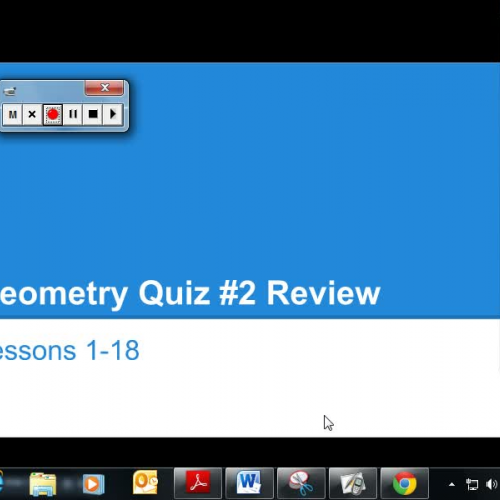 Geometry #2 Quiz, Mod 5, Lessons 1-18