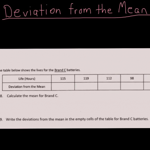 Deviation from the Mean