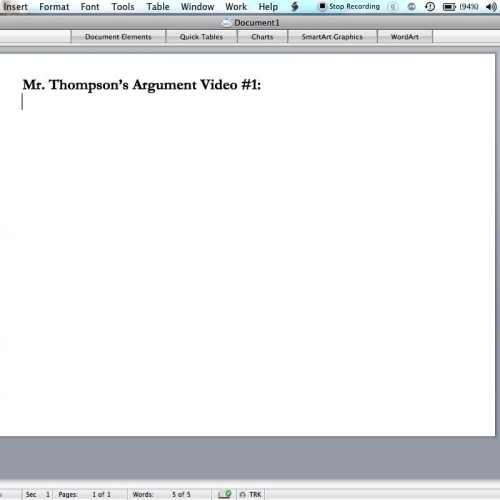Thompson's Argument Video #1