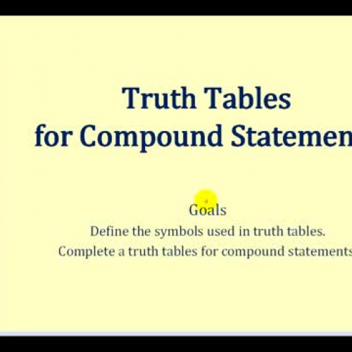  James Sousa: Truth Tables for Compound Statements
