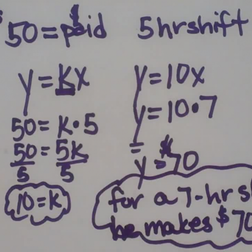 Direct Variation Word Problems